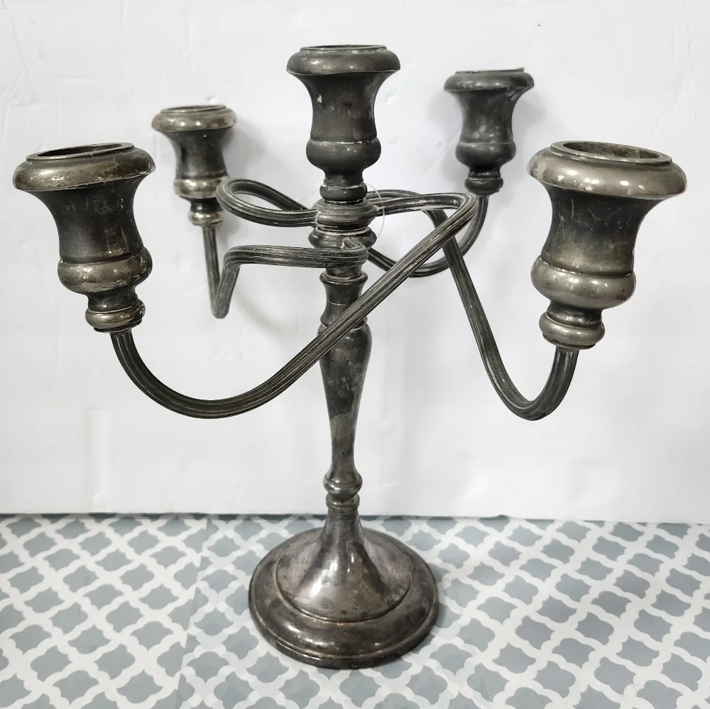 Silverplate Candelabra 5 Branch